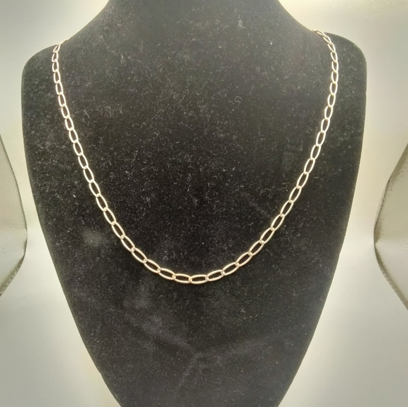 Handmade Sterling Silver 925 Paperclip Link Chain 21.5 inch...